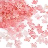 Metal Enlaced Acrylic Bead Caps OACR-G044-01F-1