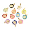 Brass Enamel Pendants KK-P209-03G-RS-1