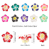 Handmade Polymer Clay 3D Flower Plumeria Beads CLAY-SC0001-02-2