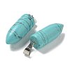 Synthetic Turquoise Pointed Pendants G-B127-18P-02-2