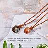 Adjustable Braided Waxed Cord Macrame Pouch Necklace Making NJEW-I243-A05-5
