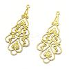 Brass Filigree Pendants KK-K184-31C-RS-2