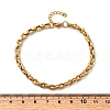 304 Stainless Steel Coffee Bean Chain Bracelets for Women BJEW-B140-01B-G-5