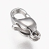 Tarnish Resistant Polished 316 Surgical Stainless Steel Lobster Claw Clasps X-STAS-Z013-12P-3