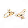 Brass Micro Pave Clear Cubic Zirconia Cuff Earrings EJEW-Q703-002-NF-3
