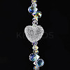 Electroplate Glass and Acrylic Rhinestone Beads Strands MAK-T011-07A-2