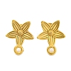 Ion Plating(IP) 304 Stainless Steel Studs Earring Findings EJEW-H013-19G-1