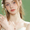 40Pcs 10 Color Glass Pendants PALLOY-AB00197-6