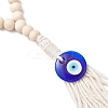 Wood Beads Hanging Ornaments HJEW-JM03312-01-5