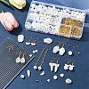 DIY Brass & ABS Plastic Imitation Pearl Earrings Making Kits DIY-FS0007-97-7