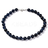 Star Cut Round Natural Jade(Dyed & Heated) Beaded Necklaces for Women G-B122-03A-1