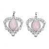 Natural Rose Quartz Pendants G-S274-12J-2