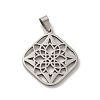 Non-Tarnish 304 Stainless Steel Pendants STAS-O005-23P-1