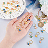 24Pcs Alloy Enamel & Iron Braiding Hair Pendants Decoration Clips PALLOY-AB00050-3