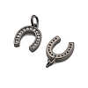 CZ Brass Micro Pave Cubic Zirconia Horse Shoe Charms LS-ZIRC-L018-13B-3