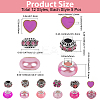 60Pcs 12 Styles Alloy Rhinestone/Enamel European Beads & Resin European Beads Kits DIY-PA0001-06C-2
