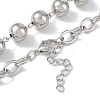 Brass Micro Pave Clear Cubic Zirconia Pendant Necklaces NJEW-H028-02P-3