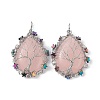 Natural Rose Quartz Big Pendants G-L524-09P-01-1