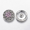 Alloy Rhinestone Snap Buttons LS-X-SNAP-R029-15AS-1