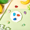 8Pcs 8 Styles Handmade Lampwork Grapes Connector Charms PALLOY-TAC0156-5