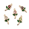 Brass Micro Pave Cubic Zirconia Pendants KK-D408-01KCG-1