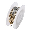 Two Tone 304 Stainless Steel Boston Link Chains CHS-G050-08GP-3