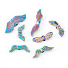 56Pcs 7 Style Rack Plating Alloy Bead FIND-CW0001-24-3