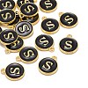 Golden Plated Alloy Charms LS-X-ENAM-S118-02S-4