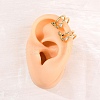 Brass Micro Pave Clear Cubic Zirconia Cuff Earrings LS-EJEW-D328-02G-02-3