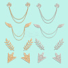Alloy Rhinestone Hanging Chain Brooches &  Tie Collar Pis JEWB-CY0001-02-6