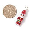 Easter Glass Seed Beaded Dwarf Pendants PALLOY-MZ01037-04-2