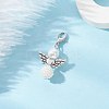50Pcs Acrylic Imitation Pearl & Glass Pearl Angel Pendant Decorations HJEW-JM03480-06-1