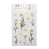 Flower Pattern Waterproof Self Adhesive Hot Stamping Stickers DIY-I063-03-1