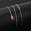 Brass Box Chain Necklaces for Women NJEW-D302-41RG-2