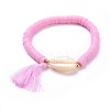 Handmade Polymer Clay Heishi Beads Stretch Bracelets BJEW-JB04250-M-2