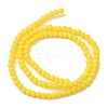 Yellow Imitation Jade Glass Faceted Rondelle Bead Strands X-GLAA-F001-3x2mm-11-4