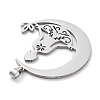 Anti-Tarnish 304 Stainless Steel Pendants STAS-U030-10P-2