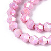 Anti-Tarnish Electroplate Bicone Glass Beads Strands LS-EGLA-T021-4mm-16-04-3