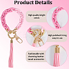 2Pcs Acrylic & Zine Alloy & PU Pendant Decoration KEYC-CL0001-44A-6