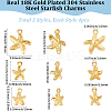 12Pcs 3 Styles 304 Stainless Steel Pendants STAS-BBC0007-02-2