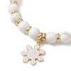 Christmas Alloy Enamel Charm Bracelets BJEW-JB12407-03-3
