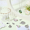50Pcs 5 Styles 304 Stainless Steel Pendant Cabochon Settings STAS-BBC0007-38-3