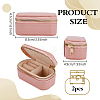 Portable Travel Rectangle PU Leather Jewelry Set Storage Zipper Boxes LBOX-WH0007-001A-2