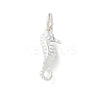 925 Sterling Silver Sea Animal Sea Horse Charms STER-E071-02S-05-1