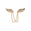 Men's Crystal Wings Scarf Collar Brooch Lapel Pin JEWB-WH0022-22A-1