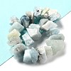 Raw Rough Natural Aquamarine Beads Strands G-P528-A04-01-2