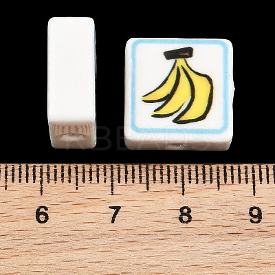 Printed Handmade Porcelain Beads PORC-G016-04V-1