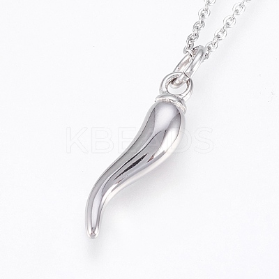 Tarnish Resistant 304 Stainless Steel Pendant Necklaces NJEW-P224-11P-1