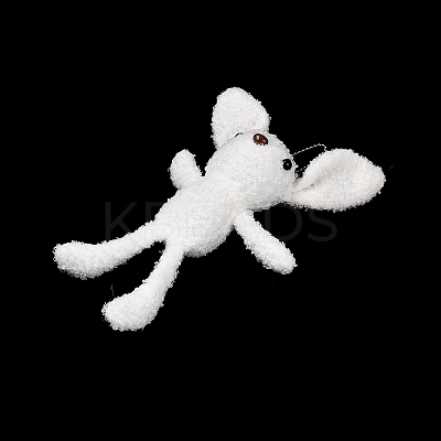 Cartoon PP Cotton Plush Simulation Soft Stuffed Animal Toy Rabbit Pendants Decorations HJEW-K043-04-1
