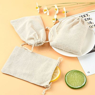 Cotton Packing Pouches Drawstring Bags ABAG-R011-13x18-1